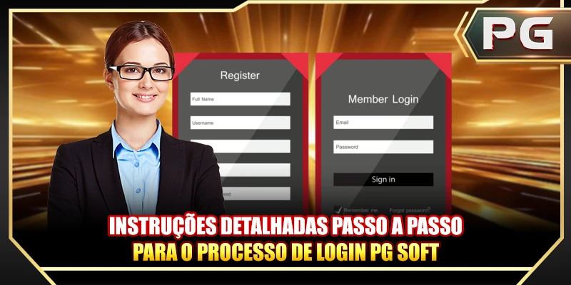 Instruções detalhadas passo a passo para o processo de login PG